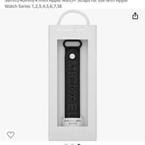 Michael Kors Apple Watch Band. Black “Michael” logo. New in Box.38-41mm